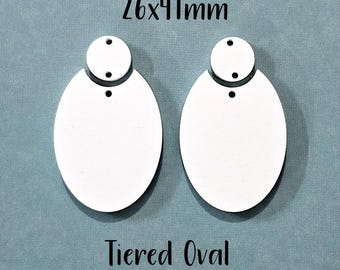 White Acrylic Sublimation Earring Blanks-For Making Your Own Earrings-Unique Shapes