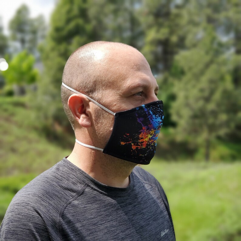 Face Mask Double Layered Breathable Mesh Fabric On Inside Etsy