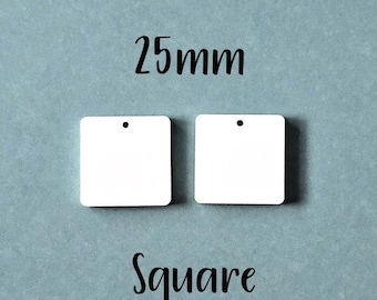 White Acrylic Sublimation Earring Blanks-For Making Your Own Earrings-Unique Shapes