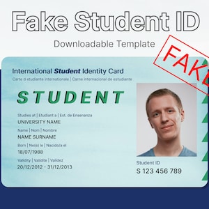 Carteira de estudante falsa - Download SVG e PNG, modelo para edição