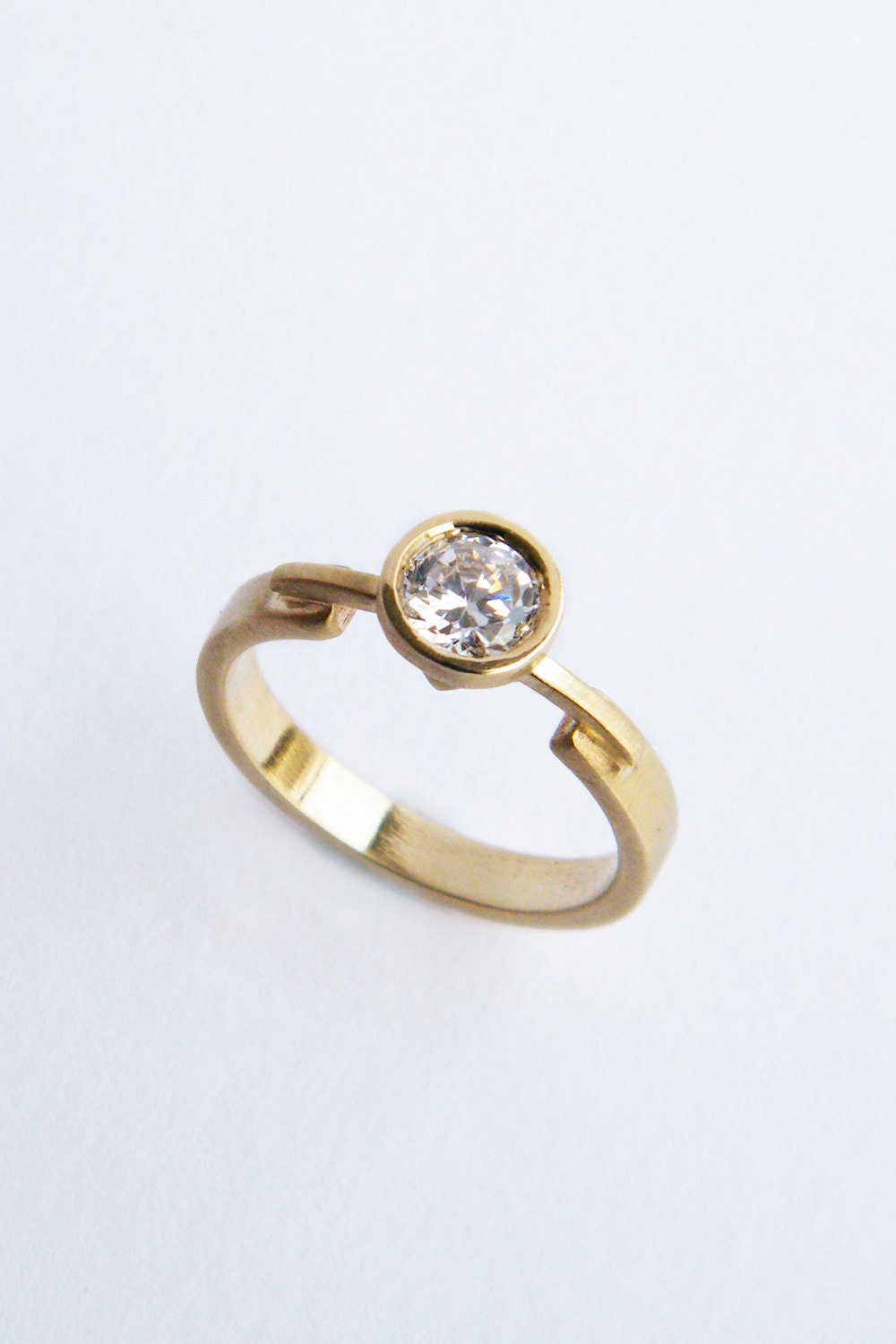 Sasha unique diamond engagement ring modern engagement ring | Etsy