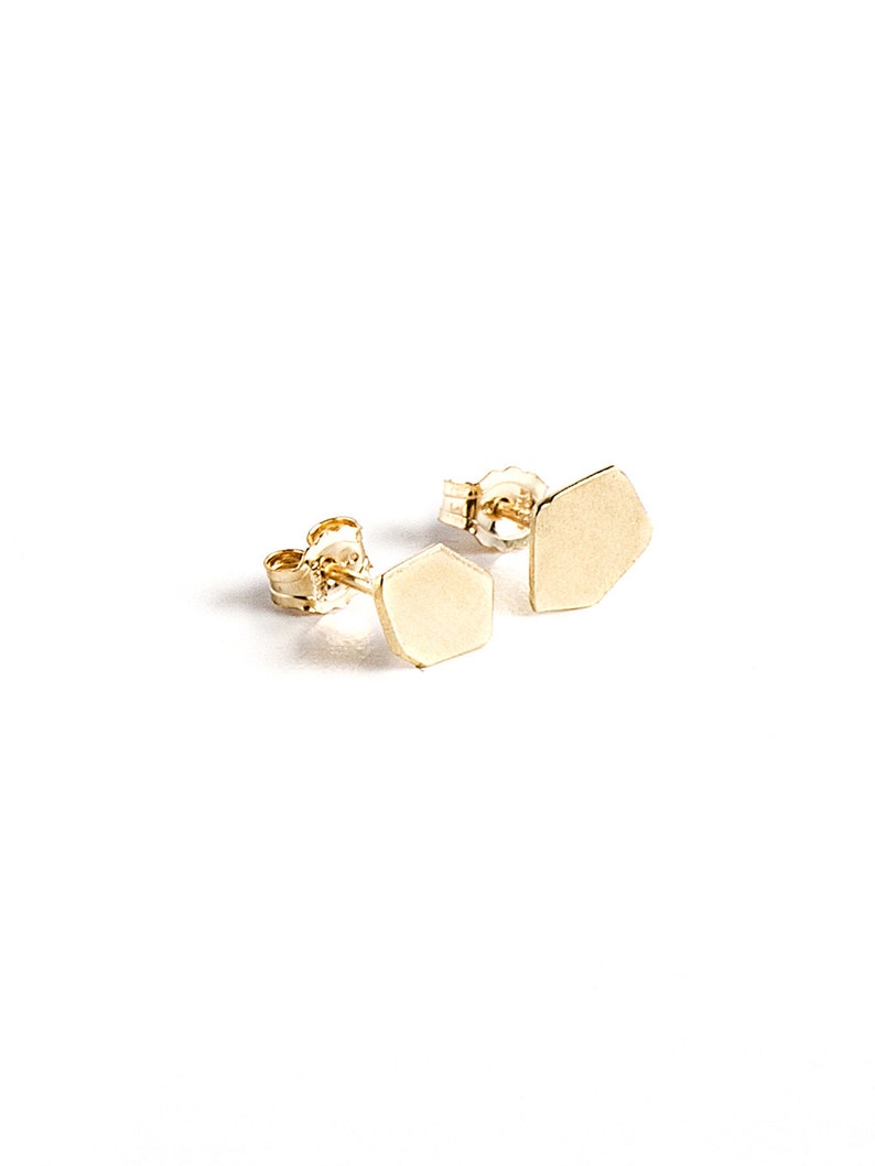 Tiny Gold Stud Earrings Minimalist Gold Earrings Geometric Gold Earrings Gold Post Earrings Gold Nugget Earrings Simple Gold Earrings