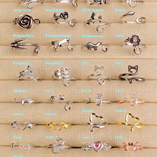 32 Designs Yarn Tension Rings - Adjustable Size Crochet Ring, Knitting Ring, Crochet Tension Ring, Crochet Gift,Mother's Day Gift