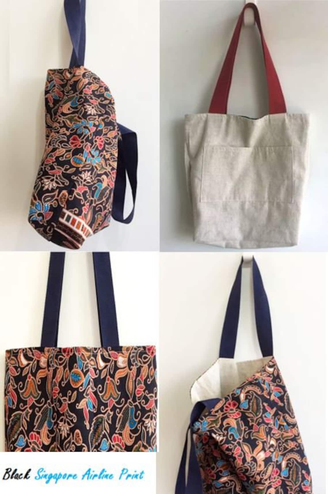 Singapore Airlines Print Canvas Bag Shoulder Sling Bag Tote Etsy