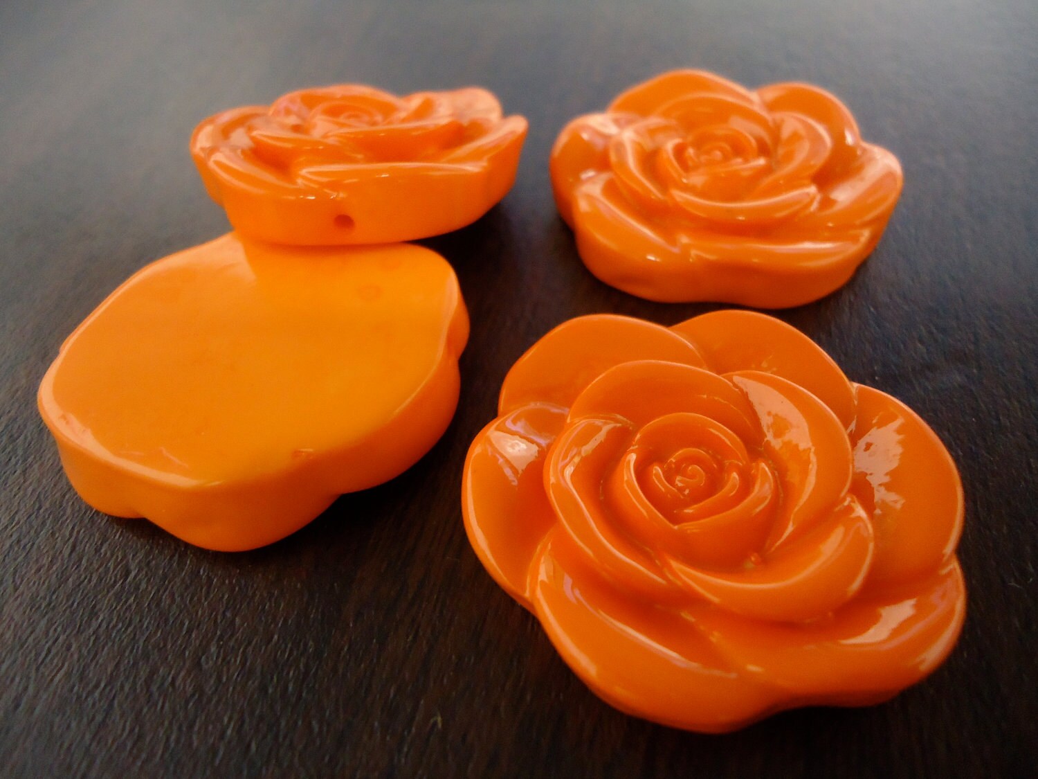 33mm Resin Flower Beads Large Flower Beads Flower Beads Etsy UK