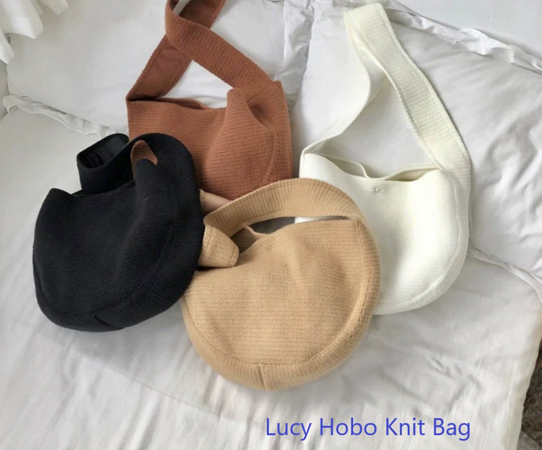 Lucy Knit Shoulder Sling Bag Crochet Shoulder Bags Soft Wool - Etsy