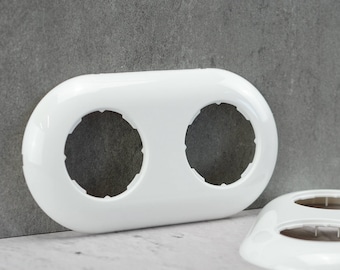 Cornice portapresa e interruttore in bachelite stile retrò, rotonda o a più moduli, accessorio vintage per loft europeo.