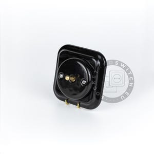 Square Ceramic Switch & Socket System – Build Your Set, Porcelain Modules, Schuko or Type E, EU Ø60, Black or White bild 5