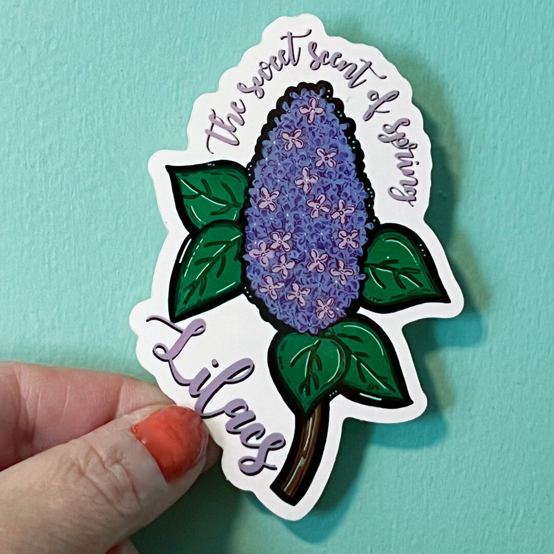 Lilacs Vinyl Sticker, Spring, Gift, Flowers, Shiny - Etsy