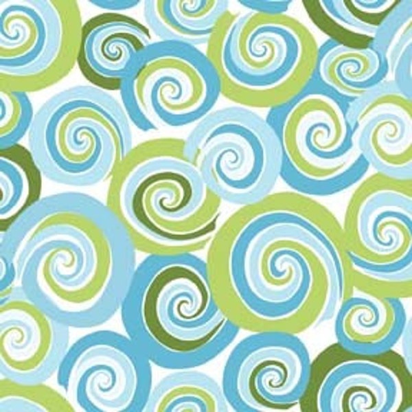 Wendy Slotboom, Lily Pond Swirl in Blue, 1 yard