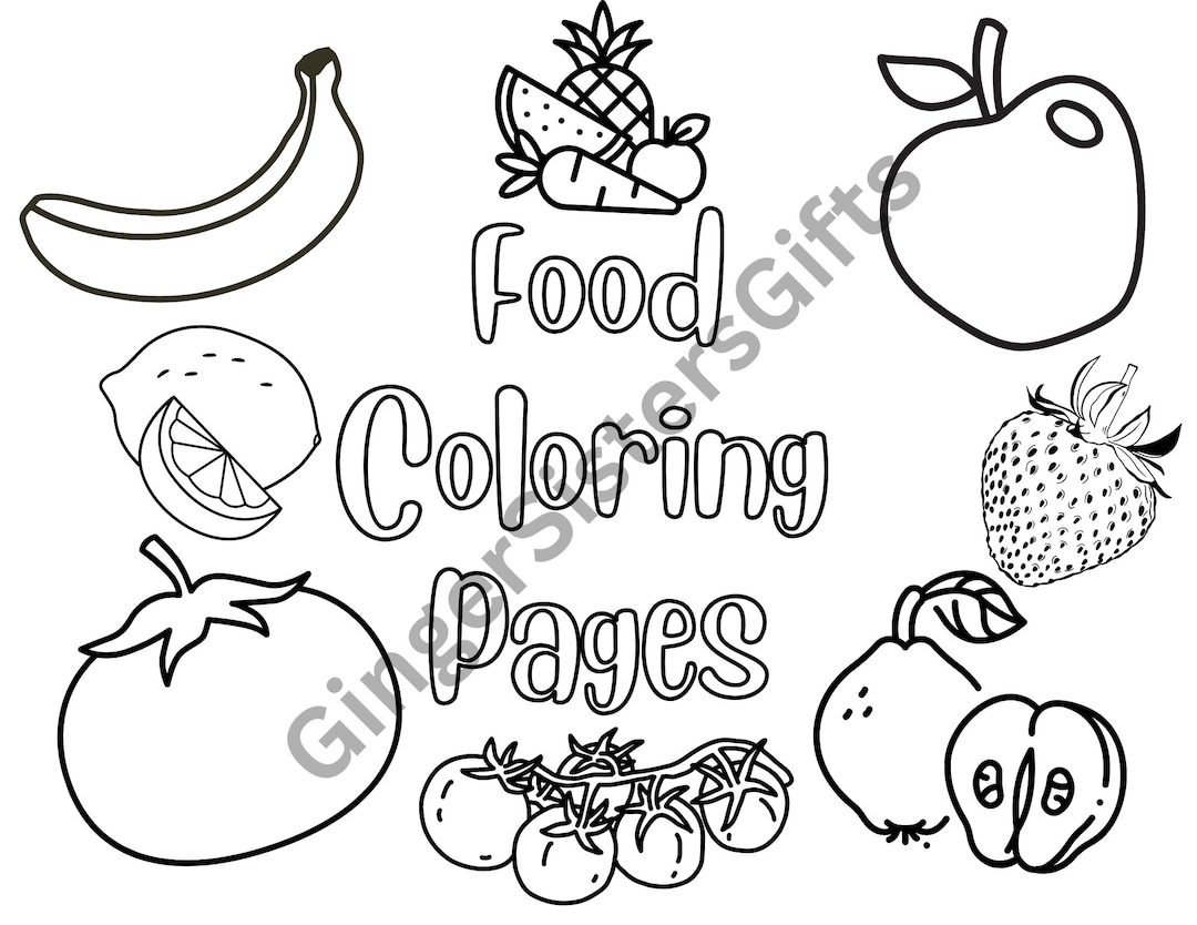 Food Coloring Pages - Etsy