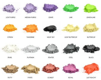 Mineral Eye Makeup Samples - Choose Your Own Colors - 5 Color Samples - Natural Eye Pigments - Highly Pigmented - Beautiful Eye Shadows