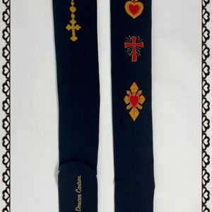 sacred heart over the knee socks