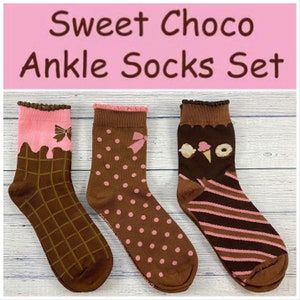 Sweet Choco Ankle Socks Gift Set