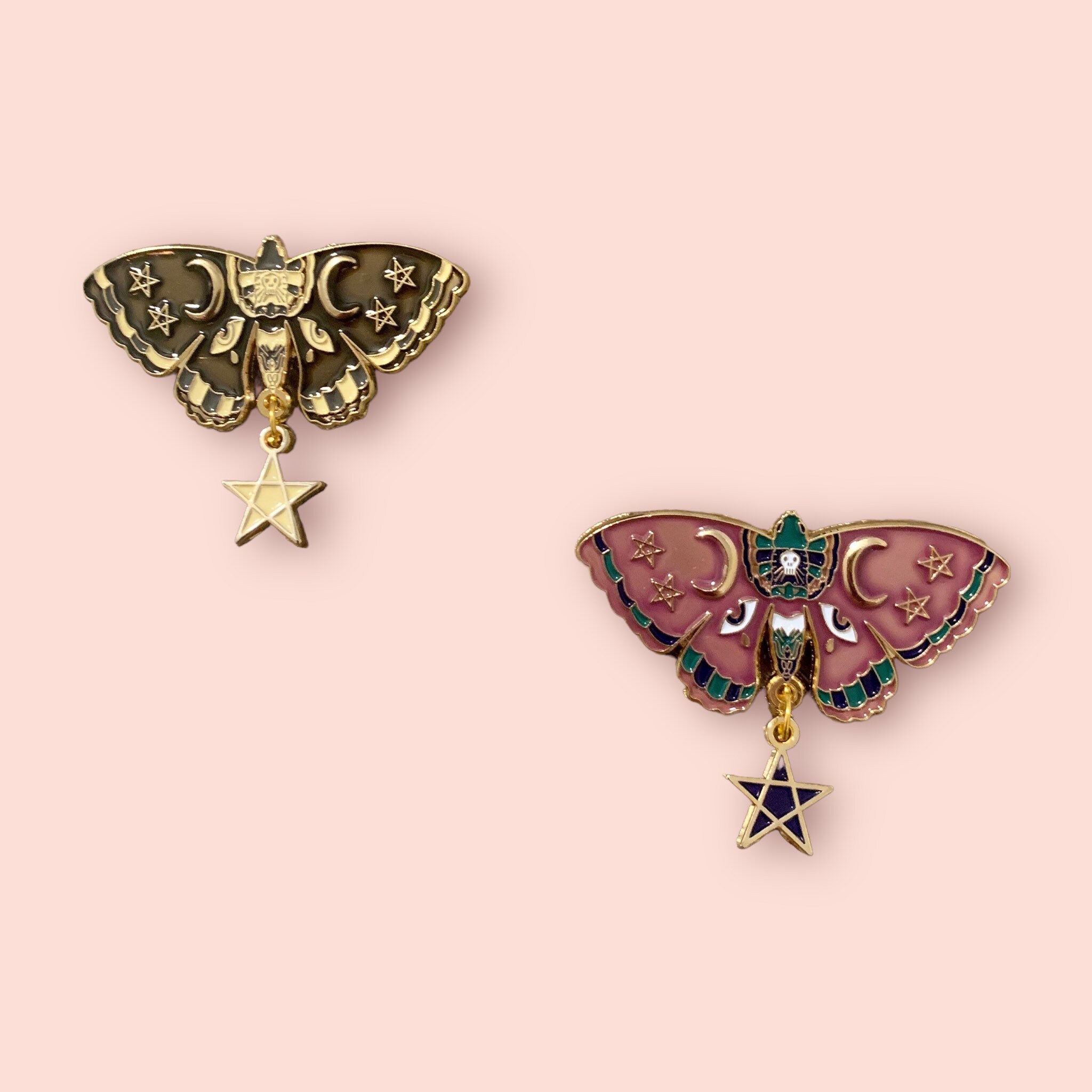Moth☆Puck’nBitcheⓢ Moth☆Puck'nBitcheⓢ Mystic Moth Brooch Pin - Etsy