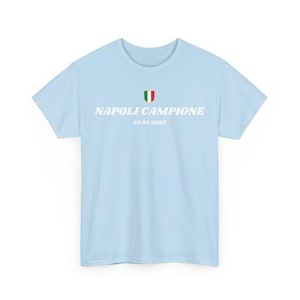 Napoli T-shirt Champion of Italy 2025 – Limited Edition Scudetto with SSC Napoli Logo – 100% Cotton