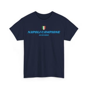 Napoli T-shirt Champion of Italy 2025 – Limited Edition Scudetto with SSC Napoli Logo – 100% Cotton