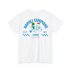 Napoli T-shirt Champion of Italy 2025 – Limited Edition Scudetto with SSC Napoli Logo – 100% Cotton