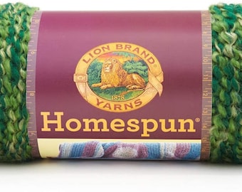 Homespun Lion Brand Yarn Forest 790-604 Destash, 1 Skein, Ball of Yarn, Knitting Supplies, Crochet Supplies, Destash
