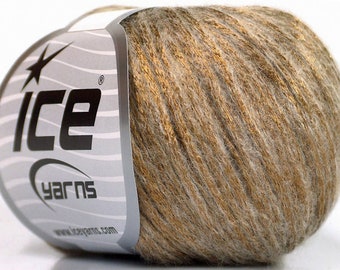 Ice Yarn, Rock Star, Bronze and Beige 51551 Merino Wool, Acrylic, Polyamide, Crochet Supplies, Knitting Supplies