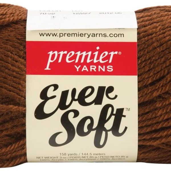 Premier Yarns Ever Soft Solid Yarn-Tan, Destash Yarn, Designer Yarn, Knitting, Crochet, Crafts Crochet Supplies,