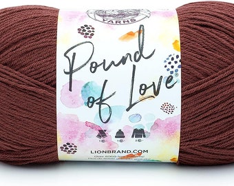 Lion Brand Yarn 550-127P Pound of Love Yarn, Cinnabar 1020yd/932m