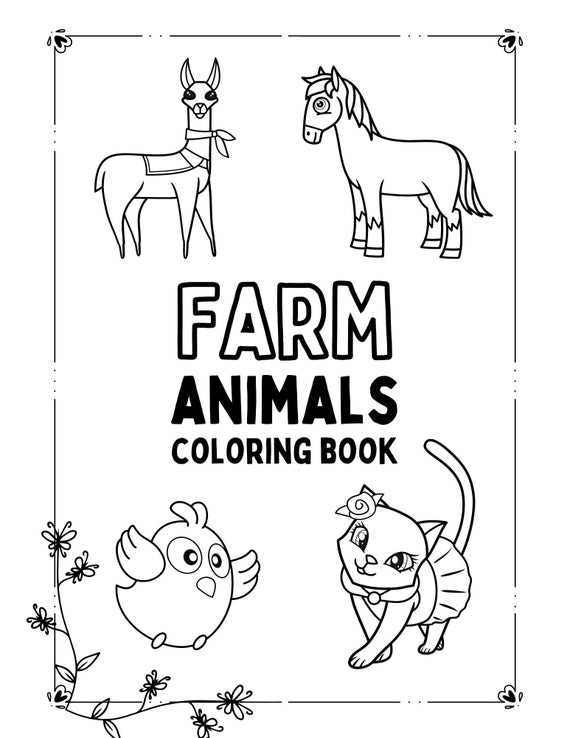 Libro para colorear de animales de granja para niños : Un bonito libro para  colorear de animales de granja para niños (Libros para colorear para niños)  (Paperback) 