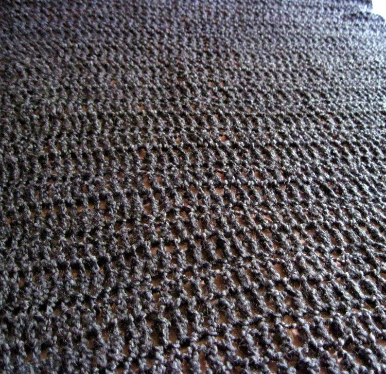 Throw Blanket Crocheted with Fringe Black Blanket, Handmade Afghan, Home Decor Bedroom Black Interior Palate Interior Design image 4