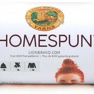 Homespun Lion Brand Yarn Windsor 790-341 Destash, 1 Skein, Ball of Yarn, Knitting Supplies, Crochet Supplies, Destash