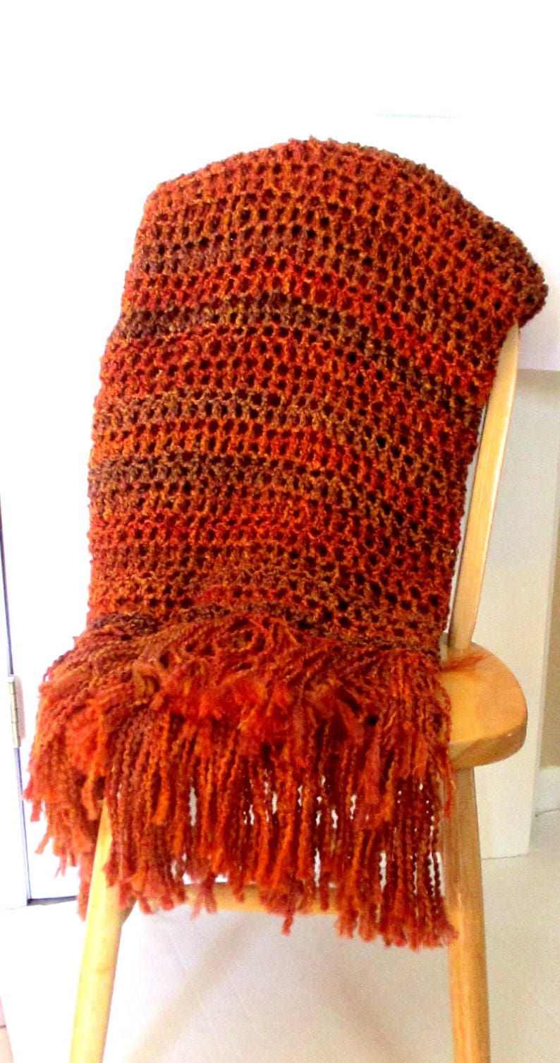 Throw Blanket Burnt Orange Sienna Gold Green Orange Spice Etsy