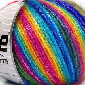 Ice Yarns PICASSO  Rainbow, Dark 67627 Knitting Supplies, Crochet Supplies, Yarn Polyester Acrylic Yarn, Destash 1 Skein