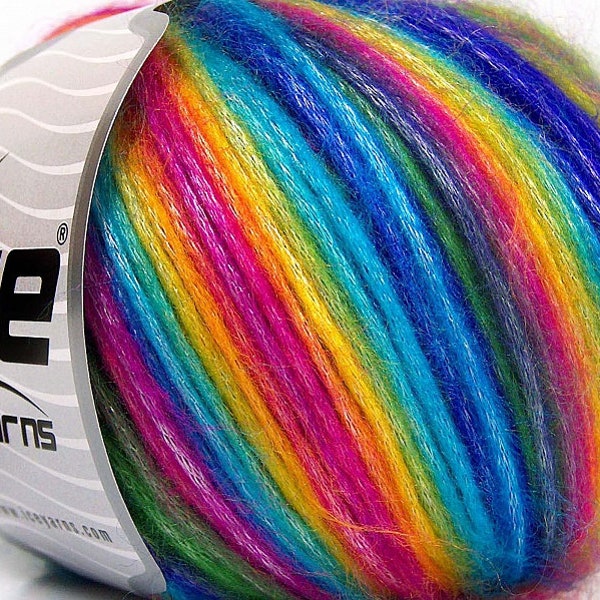 Ice Yarns PICASSO  Rainbow, Dark 67627 Knitting Supplies, Crochet Supplies, Yarn Polyester Acrylic Yarn, Destash 1 Skein