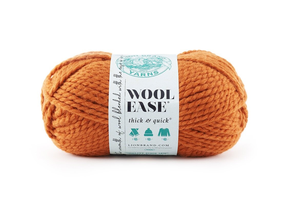 Lion Brand Yarn 640-153 Wool-Ease Thick & Quick Yarn, Black (Pack of 3 Skeins)