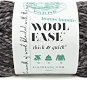 Wool-Ease® Thick & Quick® Bonus Bundle® Yarn Licorice 641-528, Crochet Supplies, Knitting Supplies, Destash