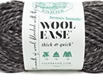 Wool-Ease® Thick & Quick® Bonus Bundle® Yarn Licorice 641-528, Crochet Supplies, Knitting Supplies, Destash