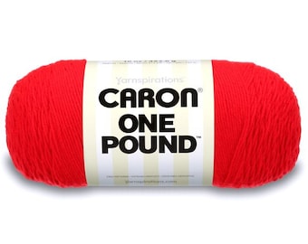 Caron One Pound ~ 4ply Acrylic Yarn, Scarlet Crochet Supplies, Knitting Supplies, Craft Supplies, Destash