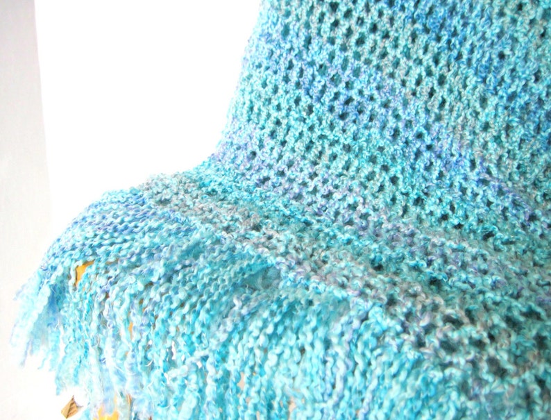 Turquoise Throw Blanket Super Soft With Fringe Turquoise Etsy
