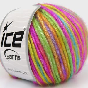 Ice Yarns PICASSO 84638 Pastel Rainbow, Knitting Supplies, Crochet Supplies, Yarn Polyester Acrylic Yarn, Destash
