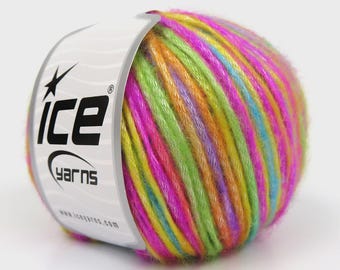 Hilos de hielo PICASSO 84638 Arcoíris pastel, Artículos para tejer, Artículos para crochet, Hilo de poliéster acrílico, Destash