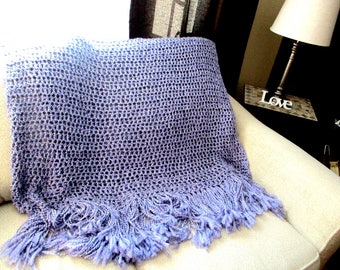 Purple Throw Blanket, Light Purple, Lavender, Lilac Purple Super Soft with Finge, Home Design, Interior Design Home Decor