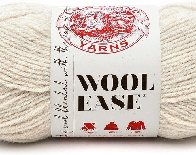 Lion Brand Woolease Roving Stripes Yarn, Maple 626603 Destash