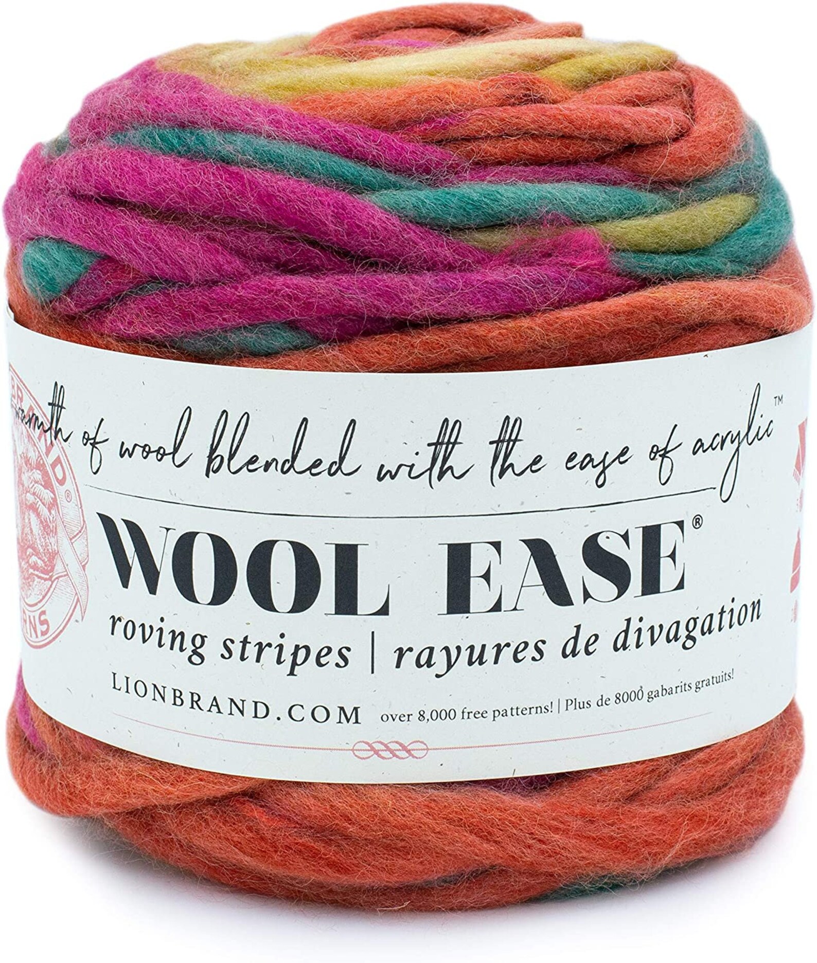 Lion Brand Woolease Roving Stripes Yarn Maple 626603 Etsy