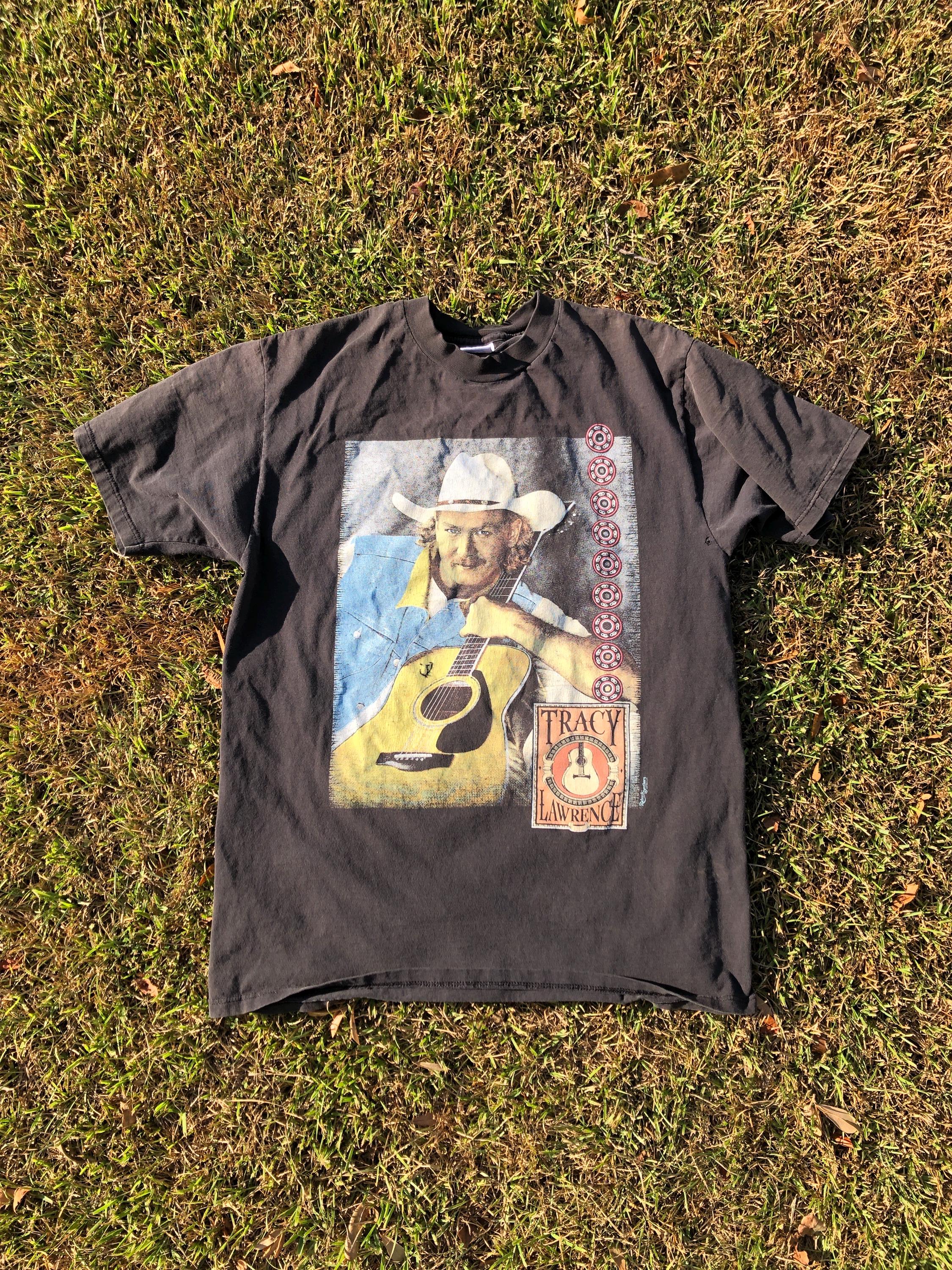 ミュージシャン Tracy Lawrence t-shirt Vintage 90s VINTAGE 90's Tracy Lawrence Concert T-shirt Autographed