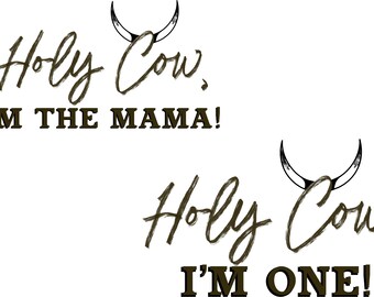 Holy Cow, I'm One SVG Sublimation Png Svg Cut File - Etsy