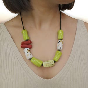Handmade ceramic necklace