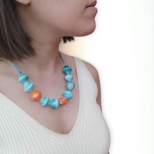 Handmade ceramic necklace
