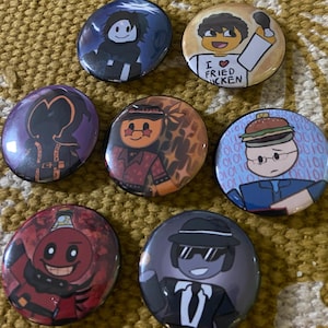 Forsaken 1.2in Pin/Buttons / Two Time Coolkidd Shedletsky Chance 007n7 Elliot & Taph