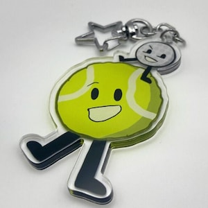 Porte-clés BFDI 3 pouces : balle de tennis et balle de golf / Porte-clés exposition d'objets