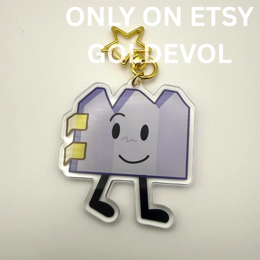Keychain Objectshow Gaty TPOT/BFDI 2.4in Keychain / Object Show Fanmerch - Etsy