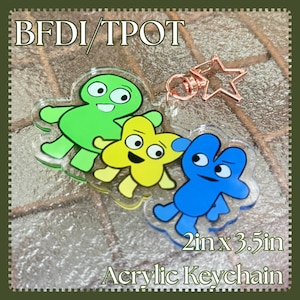 BFDI/TPOT 2in Keychain/Charm / Two X and Four / Object Show Keychain